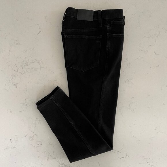 Madewell Road Tripper Jeggings 5 Pocket Jeans Black Sz 27 - no fabric tag - Picture 1 of 13